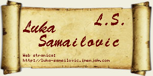 Luka Samailović vizit kartica